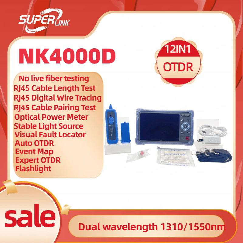 Optical Time Domain Reflectometer Otdr 1310 1550Nm - Novker 12-in-1 Mini OTDR NK4000D Optical