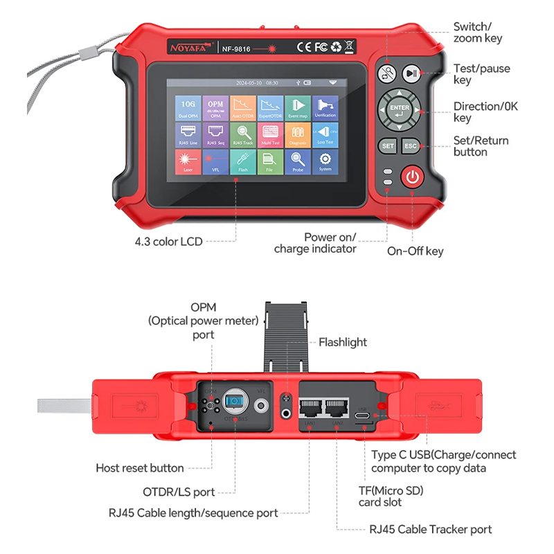 NOYAFA OTDR IPC Tester 1310/15 - огляд і ціна Optical Time Domain Reflectometer Otdr 1310 1550Nm