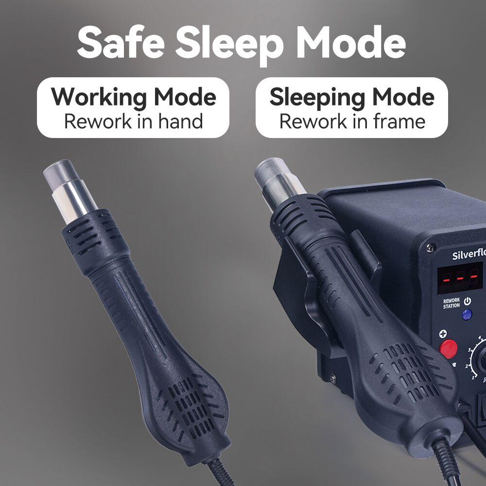 Silverflo 8586D Soldering Stat - огляд і ціна Smd Rework Station Hot Air Soldering 2 In 1