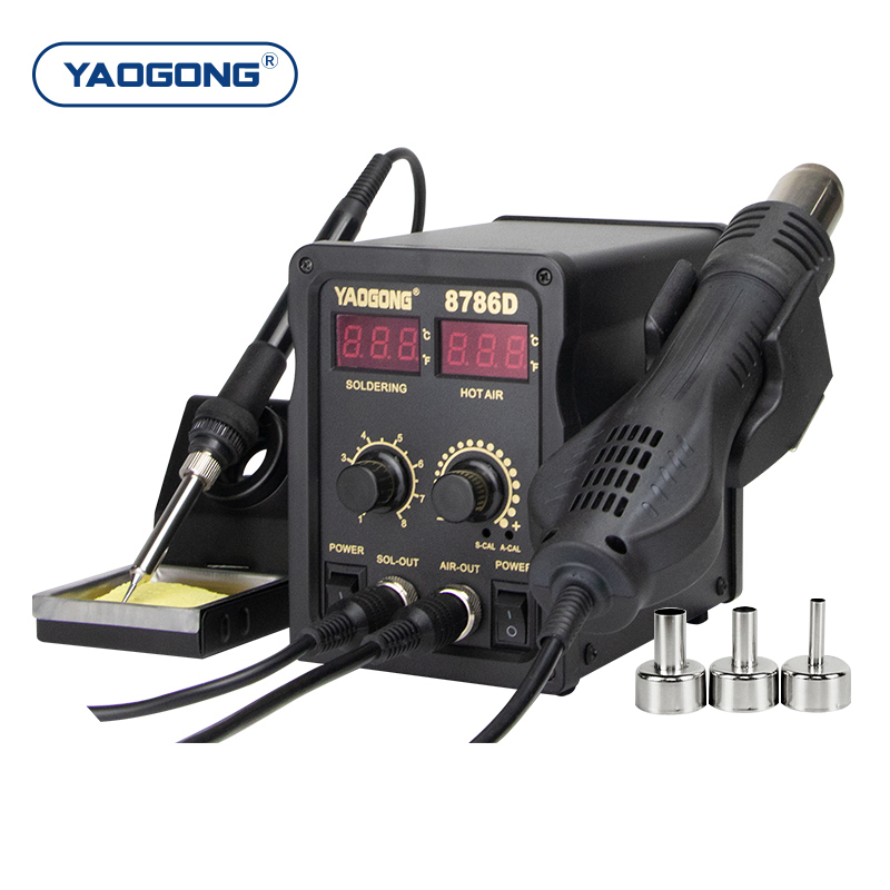 YAOGONG 8786D 2 in 1 Digital S - огляд і ціна Smd Rework Station Hot Air Soldering 2 In 1