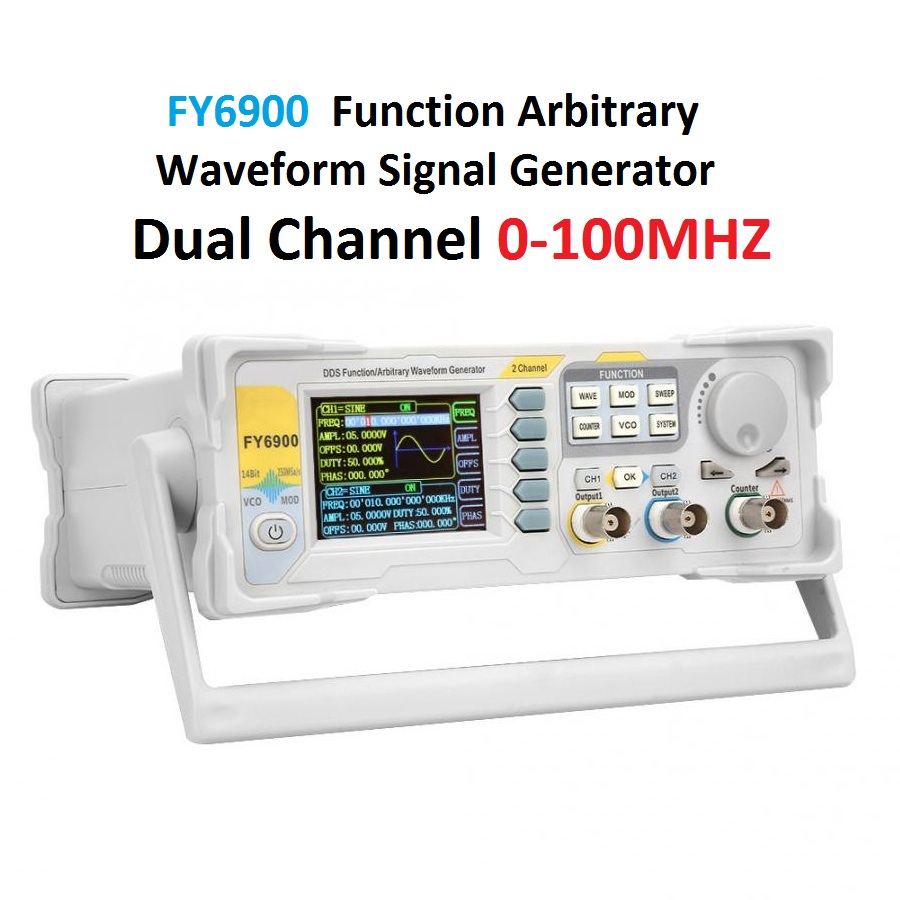 FY6900 Digital Signal Generato - огляд і ціна Dual Channel Arbitrary Waveform Function Generator 60Mhz