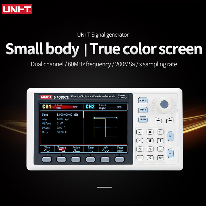 UNI-T UTG932E UTG962E Function - огляд і ціна Dual Channel Arbitrary Waveform Function Generator 60Mhz