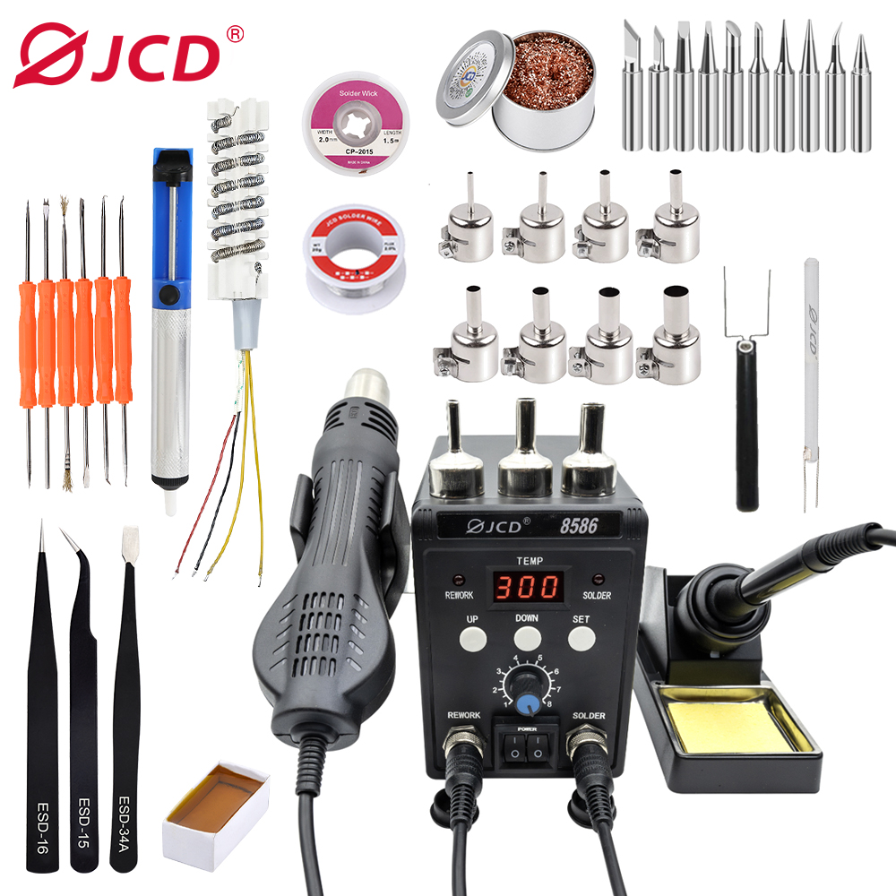 JCD 2 in 1 Soldering Station 8 - огляд і ціна Smd Rework Station Hot Air Soldering 2 In 1