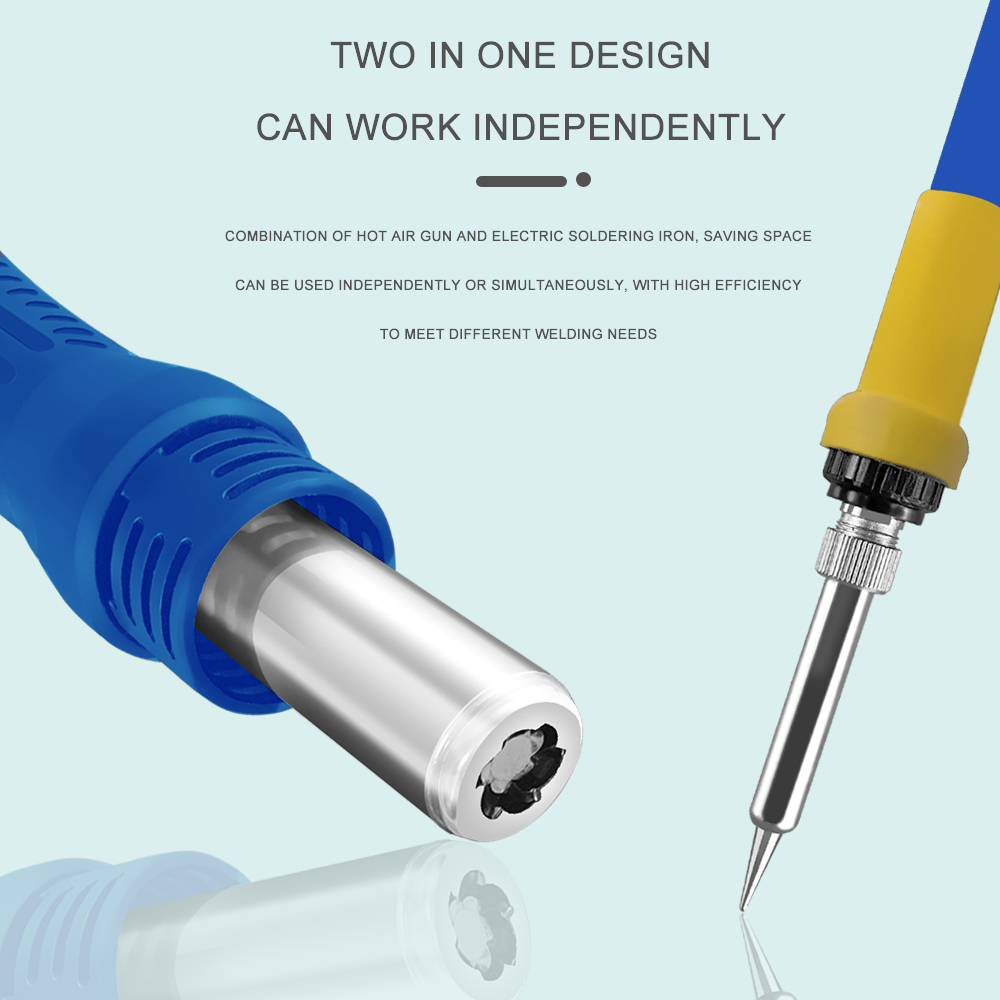 2 In 1 Digital Soldering Stati - огляд і ціна Smd Rework Station Hot Air Soldering 2 In 1