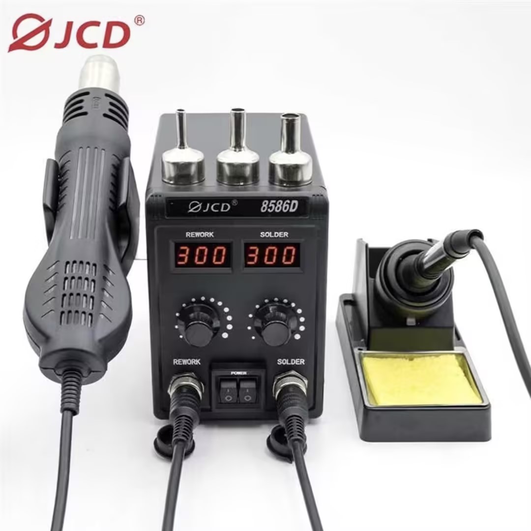 JCD 8586D 2-in-1 Soldering Sta - огляд і ціна Smd Rework Station Hot Air Soldering 2 In 1
