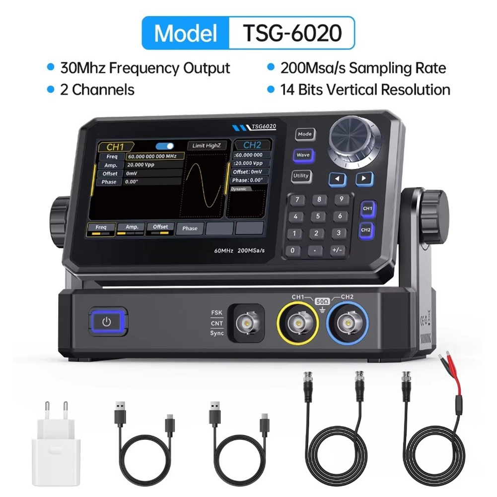 TSG6020 60MHz Dual Channel Fun - огляд і ціна Dual Channel Arbitrary Waveform Function Generator 60Mhz